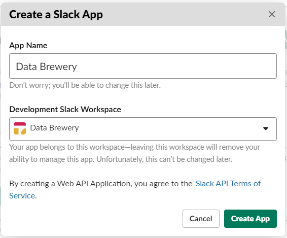 create slack webhook